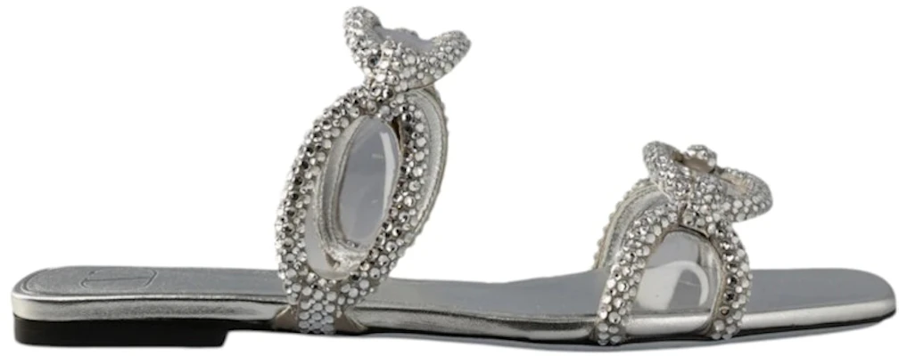 (Women) Valentino Chain Embellished Slip-On Sandals 'Silver' 2W2S0GK2APLS13 Buy (Women) Valentino Chain Embellished Slip-On Sandals 'Silver' 2W2S0GK2APLS13
