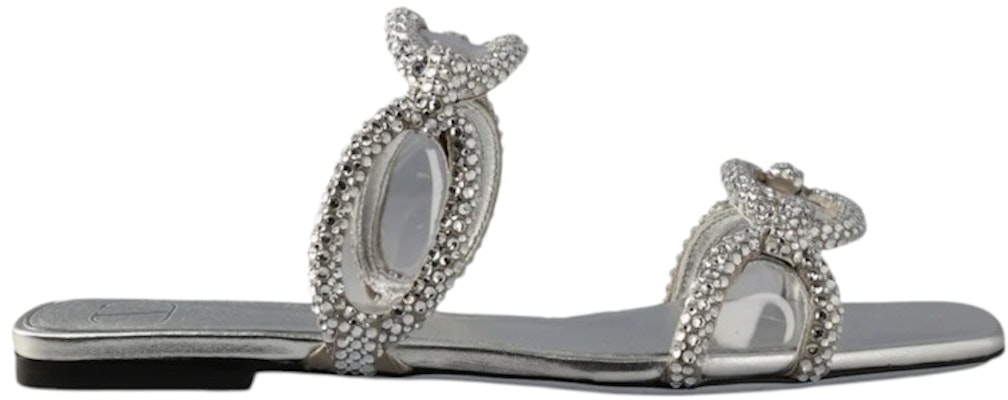 (Women) Valentino Chain Embellished Slip-On Sandals 'Silver' 2W2S0GK2APLS13 Buy (Women) Valentino Chain Embellished Slip-On Sandals 'Silver' 2W2S0GK2APLS13