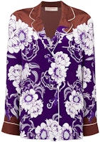 (Women) Valentino Daisyland Floral Print Single-Breasted Shirt Women Purple BAB3R5776PNJ (Women) Valentino Daisyland Floral Print Single-Breasted Shirt Women Purple BAB3R5776PNJ