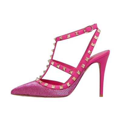 (W) Valentino Espadrilles 'Pink Embroidery Studs'