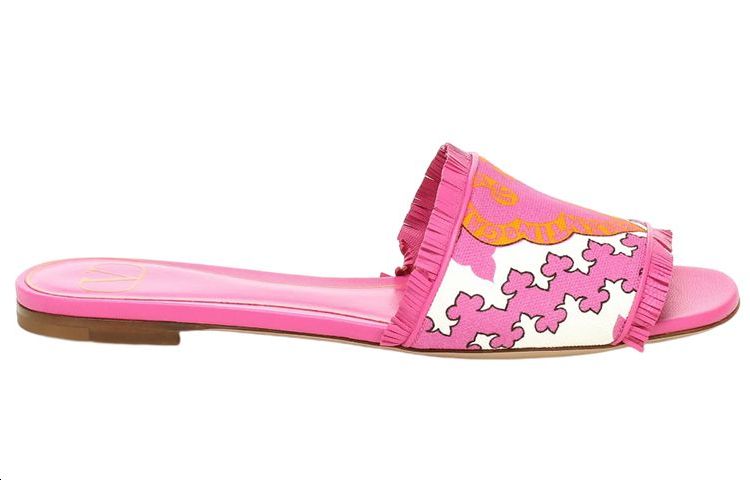 (W) Valentino Fabric Print Flat 'Fashion Slipper Pink' 圖 2