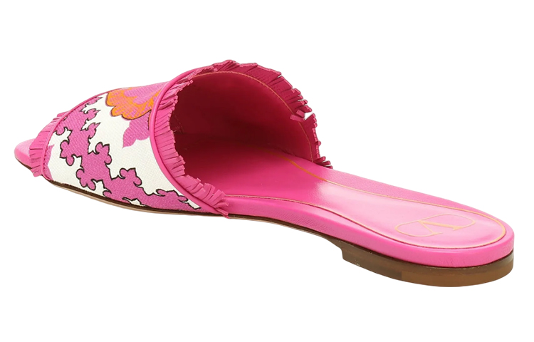 (W) Valentino Fabric Print Flat 'Fashion Slipper Pink' 圖 4