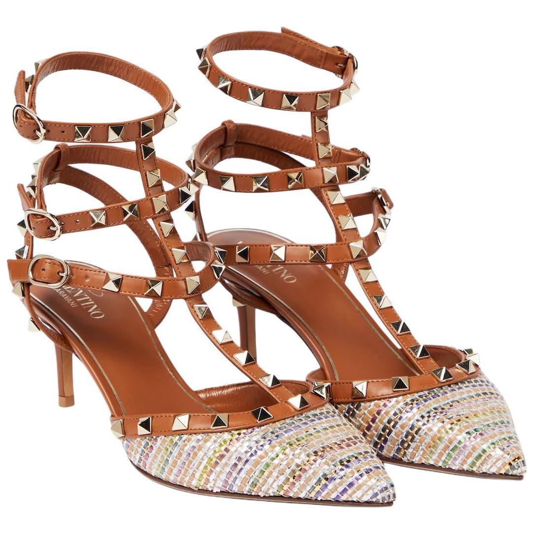 (W) Valentino Fashion Buckle Stiletto 'Brown' 圖 3