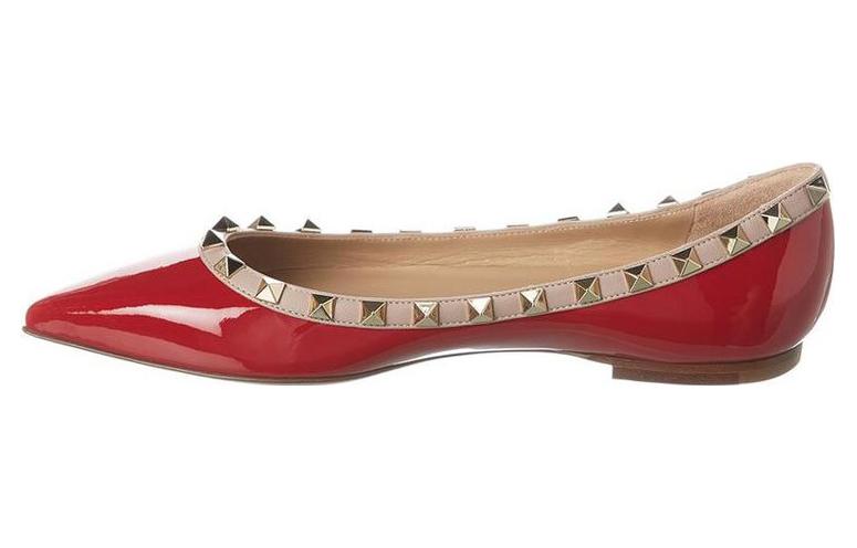 (W) Valentino Fashion Casual 'Red Leather' Sneaker