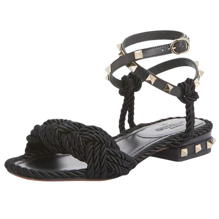 (Women) Valentino Fashion Leather Sandal 'Black' 1W2S0FD2BAE0NO