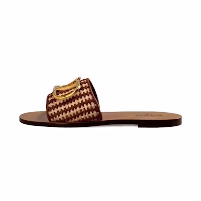 (W) Valentino Flat Slide 'Fashion Brown'