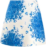 (Women) Valentino Floral Side-Zip A-Line Casual Skirt - Blue UB3RA6M55LTAB8 (Women) Valentino Floral Side-Zip A-Line Casual Skirt - Blue UB3RA6M55LTAB8