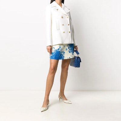 (W) 발렌티노 플로럴 사이드지퍼 A라인 캐주얼 스커트 - 블루 UB3RA6M55LTAB8 Lookbook (W) 발렌티노 플로럴 사이드지퍼 A라인 캐주얼 스커트 - 블루 UB3RA6M55LTAB8