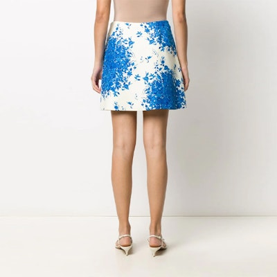 (W) 발렌티노 플로럴 사이드지퍼 A라인 캐주얼 스커트 - 블루 UB3RA6M55LTAB8 Shop (W) 발렌티노 플로럴 사이드지퍼 A라인 캐주얼 스커트 - 블루 UB3RA6M55LTAB8