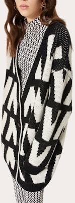 (W) Suéter Negro de Algodón Jacquard Valentino FW21. WB3KA02I6G40NA Details for (W) Suéter Negro de Algodón Jacquard Valentino FW21. WB3KA02I6G40NA