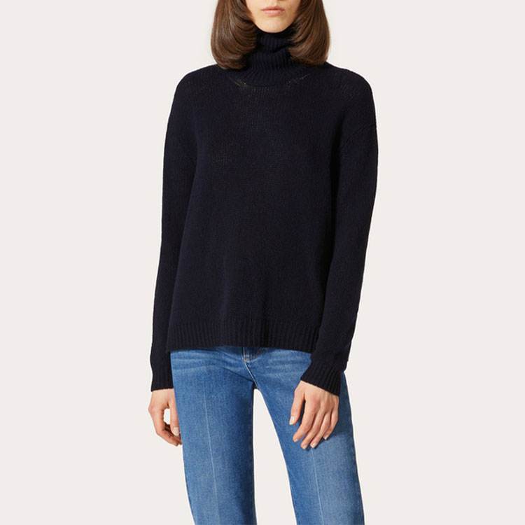 Lookbook (W) 발렌티노 FW21 블랙 로고 캐시미어 스웨터 WB3KCC276MF598