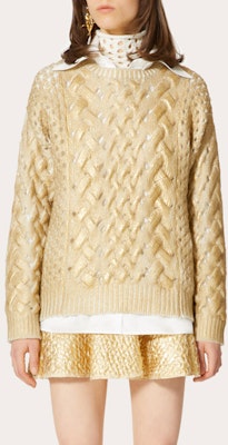 (W) Valentino FW21 Baju Sejuk Crewneck Wool Emas. WB0KC27N6SPL01 Shop (W) Valentino FW21 Baju Sejuk Crewneck Wool Emas. WB0KC27N6SPL01