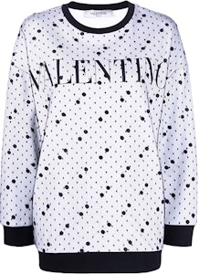 (W) Valentino FW21 Sweatshirt Pola Letter Dot Hitam. WB0MF13G6RBA01 Order (W) Valentino FW21 Sweatshirt Pola Letter Dot Hitam. WB0MF13G6RBA01