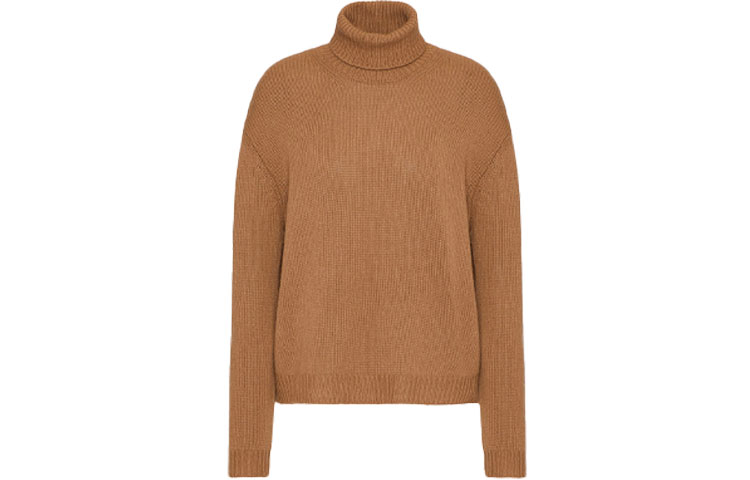 Order (W) Valentino FW21 標誌細節羊絨高領毛衣 淺棕色 WB3KCC276MF954
