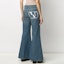 Purchase (W) Valentino FW21 Vaqueros Anchos Acampanados Logo Azul TB3DD08H4BD51B