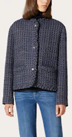 Lookbook (W) Valentino FW21 寬鬆款Rockstud編織紋扣子外套 黑色 WB3CE2776JD467