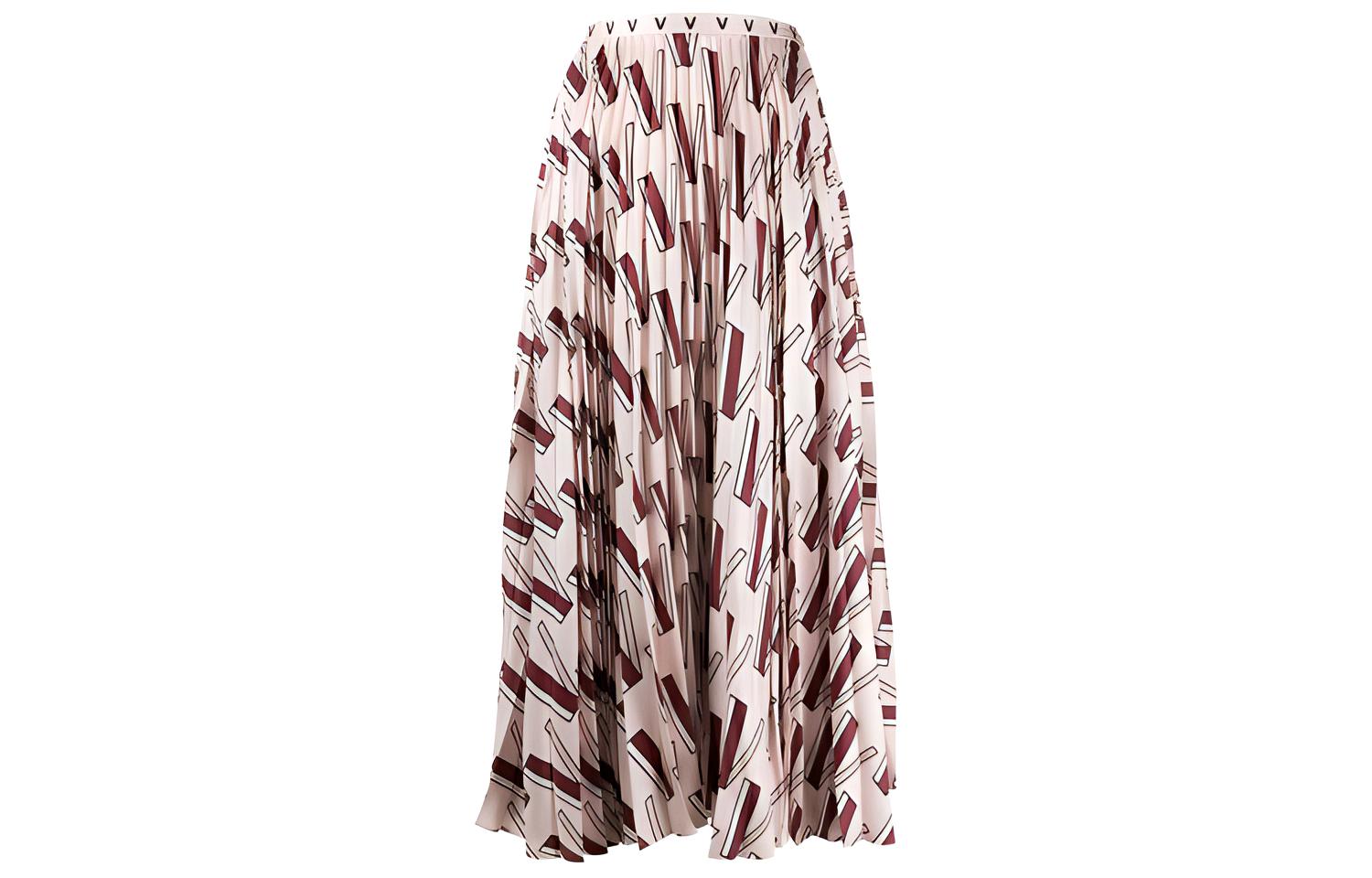 (Women) Valentino FW21 Pleated Floral Print Casual Maxi Skirt for Women Multicolor. TB3RA5K454RP45