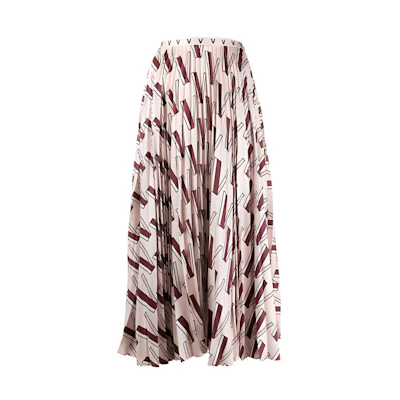 (Women) Valentino FW21 Pleated Floral Print Casual Maxi Skirt for Women Multicolor. TB3RA5K454RP45