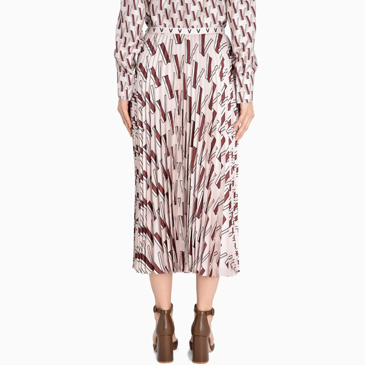 Shop (W) Falda Maxi Casual Plisada con Estampado Floral Multicolor Valentino FW21 Mujer. TB3RA5K454RP45