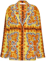 Order (W) Valentino FW22 多色綁帶印花雪紡長袖襯衫. 1B3AB3W67BH7BD
