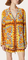 Lookbook (W) Valentino FW22 多色綁帶印花雪紡長袖襯衫. 1B3AB3W67BH7BD