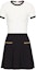 Order (W) 발렌티노 FW22 블랙 앤 화이트 투톤 숏슬리브 레이어드 드레스. 2B3KD09R7RM0AN