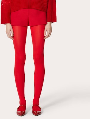 (Women) Valentino FW22 High-Waisted Straight Casual Shorts Red with Metal V Logo 2B3RF1V51CF157 Purchase (Women) Valentino FW22 High-Waisted Straight Casual Shorts Red with Metal V Logo 2B3RF1V51CF157