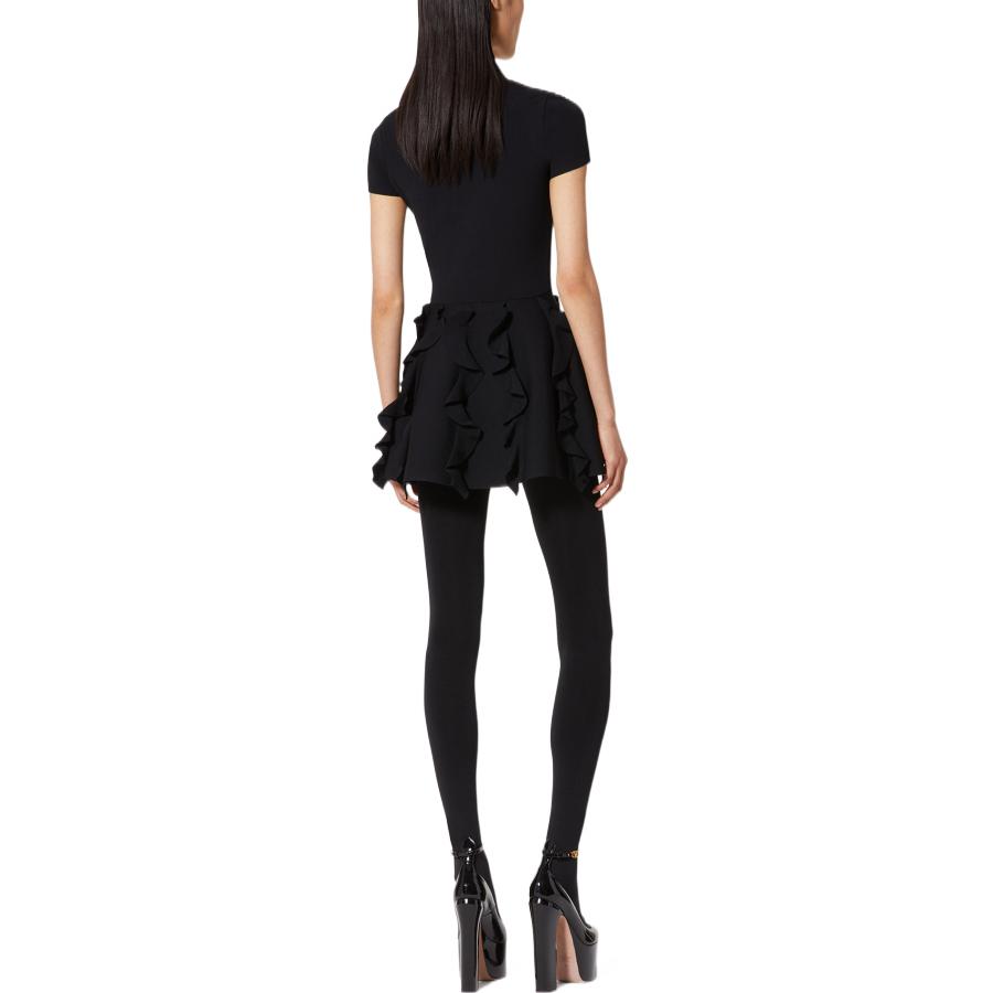 Purchase (W) Valentino FW22 修身純黑圓領短袖連衣裙. 1B0KD09A7K30NO