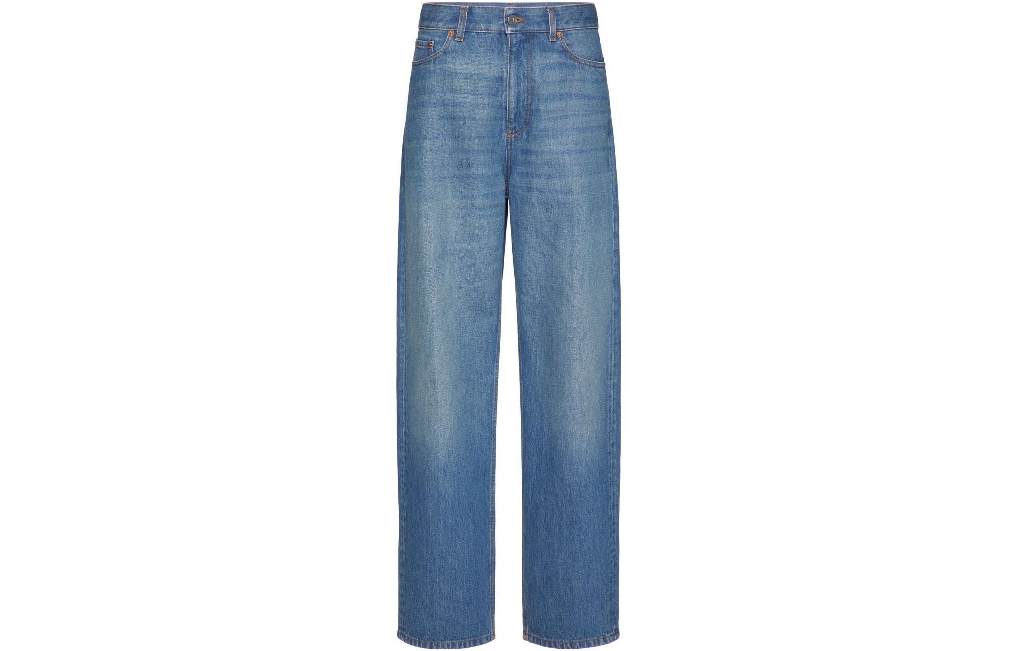 Order (W) Valentino FW22 Jeans Azul Rectos Lavados Casual. BDD14V7MT-558
