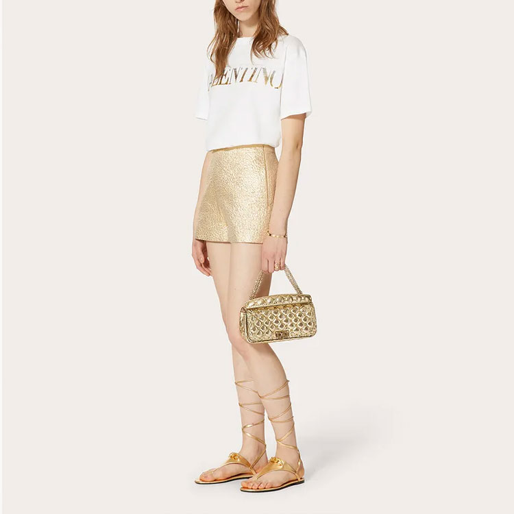 (Women) Valentino FW22  White Logo Print Oversized Casual Crewneck T-Shirt 1B3MG18W7DN0BO 圖 3