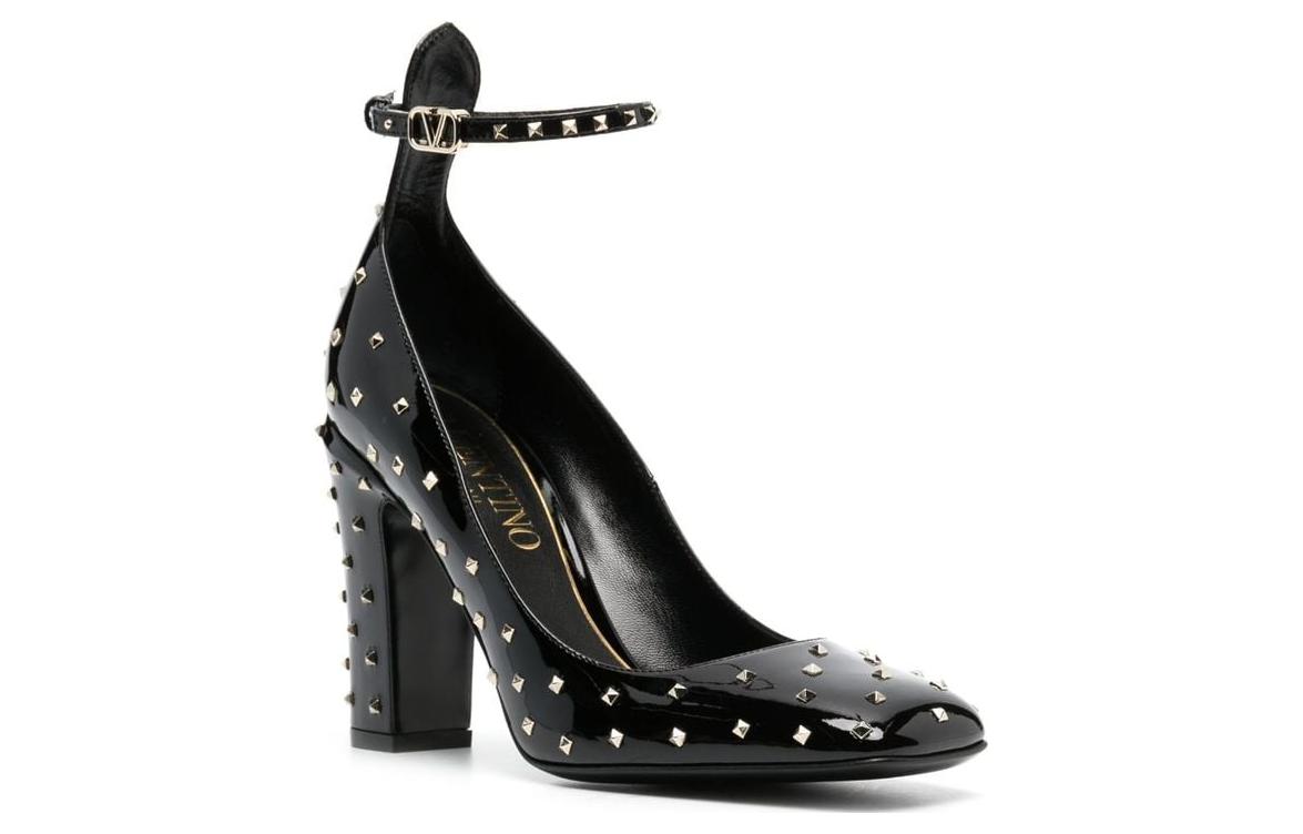 Order (W) 발렌티노 가라바니 블랙 버클 블록 힐 2W2S0GH1MBY0NO