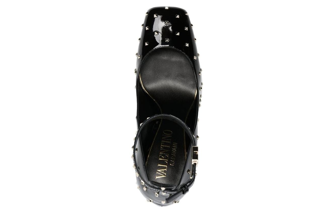 Shop (W) 발렌티노 가라바니 블랙 버클 블록 힐 2W2S0GH1MBY0NO