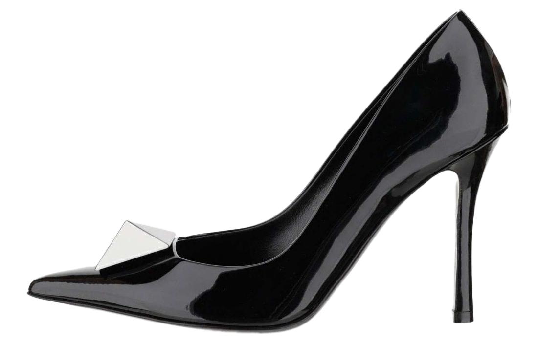 (W) Valentino Garavani 'Black Patent Pointed-Toe Stiletto'