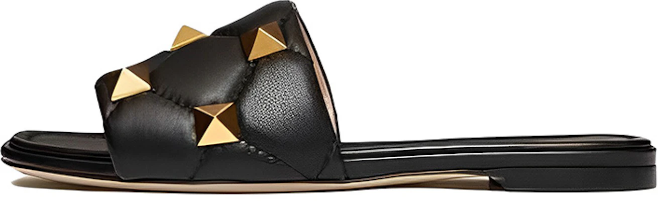 (W) Valentino Garavani 'Selipar Flat Black Roman Stud' 1W2S0BK4ZCG0NO Buy (W) Valentino Garavani 'Selipar Flat Black Roman Stud' 1W2S0BK4ZCG0NO