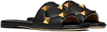 Order (W) Valentino Garavani 'Selipar Flat Black Roman Stud' 1W2S0BK4ZCG0NO