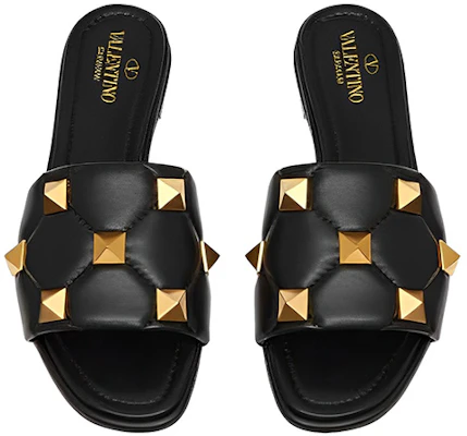 (W) Valentino Garavani 'Selipar Flat Black Roman Stud' 1W2S0BK4ZCG0NO Lookbook (W) Valentino Garavani 'Selipar Flat Black Roman Stud' 1W2S0BK4ZCG0NO