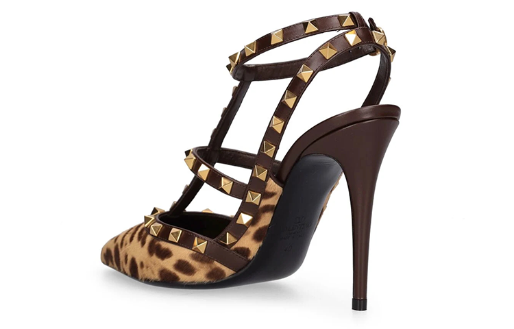 Lookbook Valentino華倫天奴 GARAVANI 皮革 尖頭套穿 細跟 高筒鞋 女款 棕色