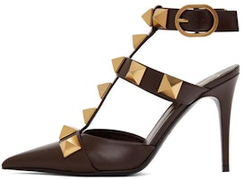 (Women) Valentino Garavani 'Brown Stiletto with Buckle' XW2SC0CB2ZWMKG8 (Women) Valentino Garavani 'Brown Stiletto with Buckle' XW2SC0CB2ZWMKG8