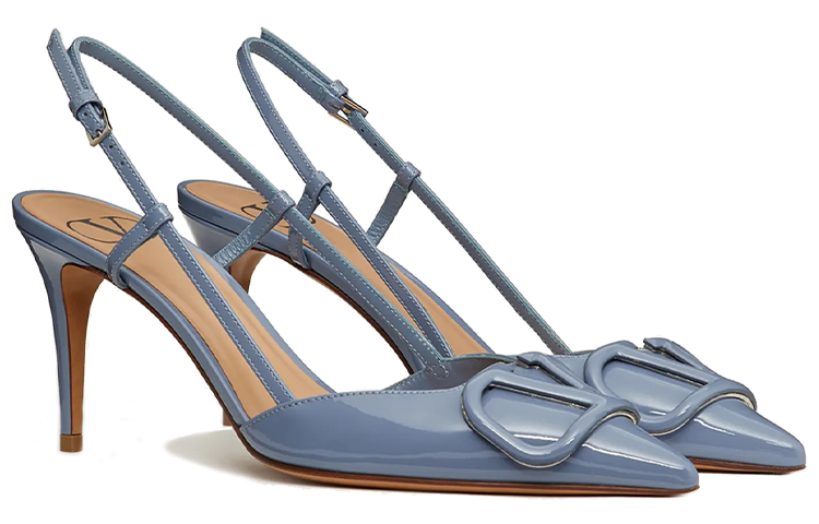 Lookbook (W) Valentino Garavani 'Stiletto de Tacón Abierto Azul Claro Charol' UW2S0R01TMK56Y