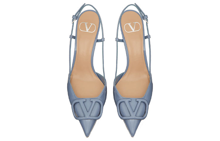 Shop (W) Valentino Garavani 'Stiletto de Tacón Abierto Azul Claro Charol' UW2S0R01TMK56Y