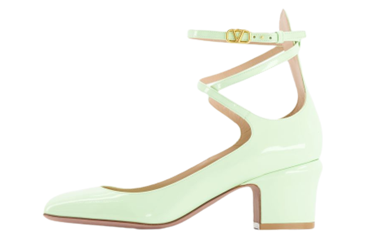 (Women) Valentino Garavani 'Light Green Buckle Block Heel' 2W2S0FW5VNEAP4