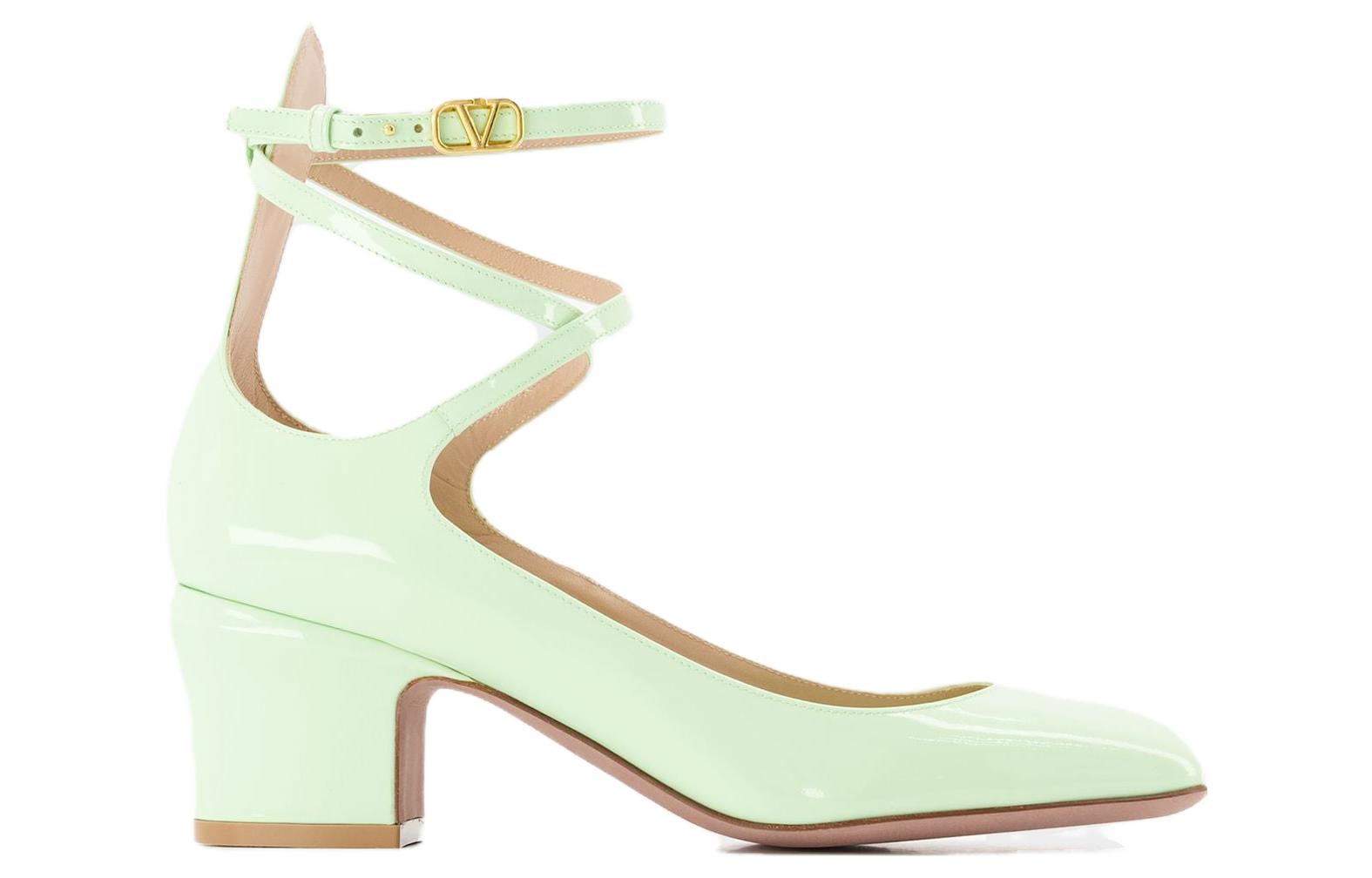 Order (Women) Valentino Garavani 'Light Green Buckle Block Heel' 2W2S0FW5VNEAP4
