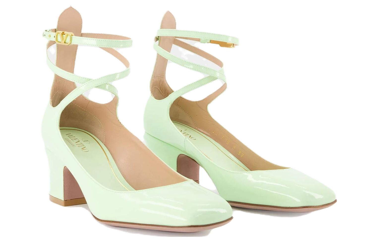 Lookbook (Women) Valentino Garavani 'Light Green Buckle Block Heel' 2W2S0FW5VNEAP4