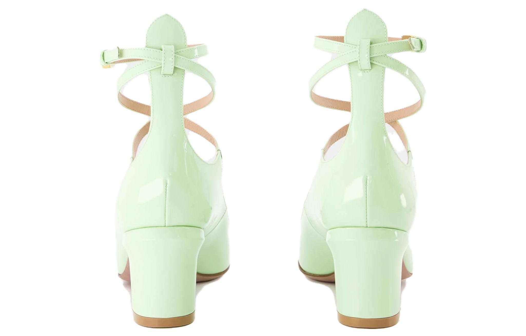 Purchase (Women) Valentino Garavani 'Light Green Buckle Block Heel' 2W2S0FW5VNEAP4