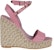 (Women) Valentino Garavani 'Pink Buckle Wedge Sandals' 2W2S0Y71FEQ78N