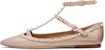 (Women) Valentino Garavani 'Pink Patent Lace Rivet Ballet Sandal' WW2S0376VNWP45