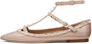 Buy (Women) Valentino Garavani 'Pink Patent Lace Rivet Ballet Sandal' WW2S0376VNWP45