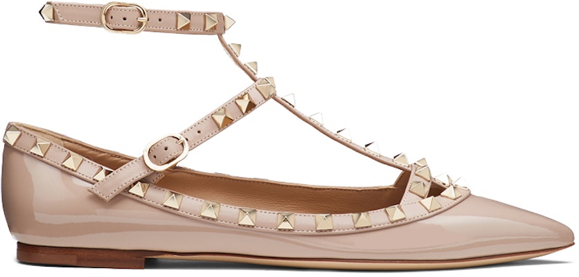 (W) Valentino Garavani 'Sandalia Ballet Rosa Charol con Encaje y Tachuelas' WW2S0376VNWP45 Order (W) Valentino Garavani 'Sandalia Ballet Rosa Charol con Encaje y Tachuelas' WW2S0376VNWP45