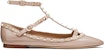 (Women) Valentino Garavani 'Pink Patent Lace Rivet Ballet Sandal' WW2S0376VNWP45