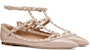 (Women) Valentino Garavani 'Pink Patent Lace Rivet Ballet Sandal' WW2S0376VNWP45